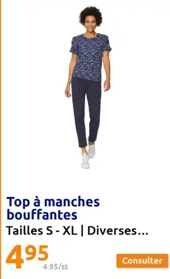 Action Top à Manches Bouffantes offre