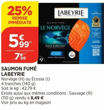 Bi1 Saumon Fumé Labeyrie offre