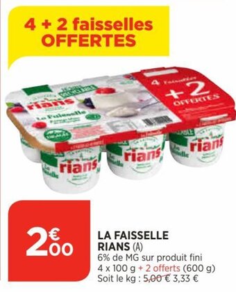 Bi1 La Faisselle Rians offre
