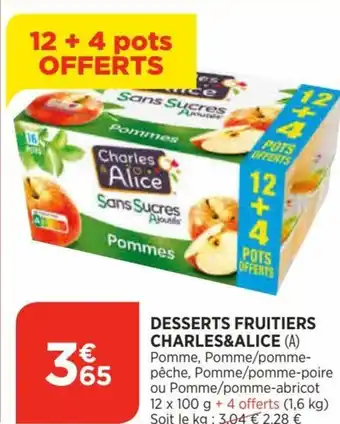 Desserts Fruitiers Charles&Alice