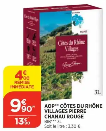 Bi1 AOP**Côtes du Rhône Villages Pierre Chanau Rouge offre
