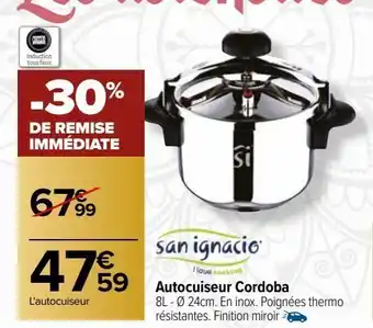 Carrefour Autocuisseur cordoba offre