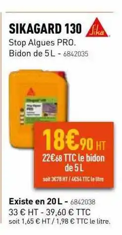 Point P Sikagard 130 sika offre