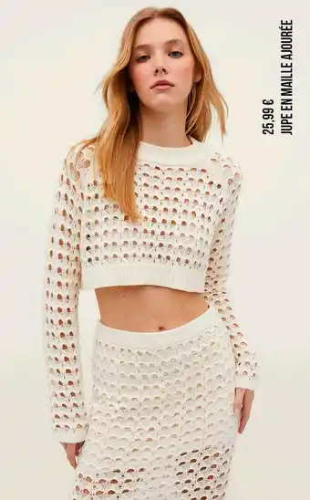 Jupe en maille ajourée