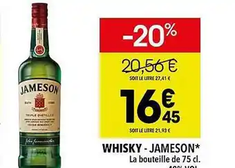 Supeco Whisky - jameson offre