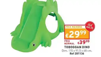 Trafic Toboggan dino offre