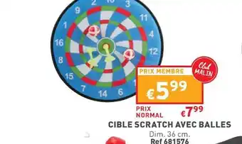 Trafic Cible scratch avec balles offre