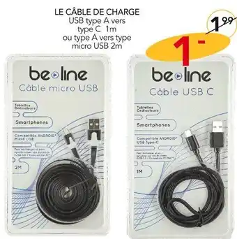 Le Câble De Charge USB Type A Vers Type C 1m