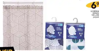 Stokomani Le Rideau De Douche 180x200 cm Polyester offre