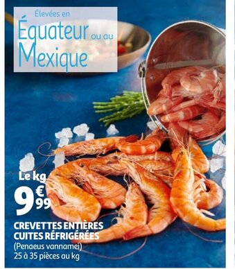 Auchan Crevettes Entières Cuites Réfrigérées offre