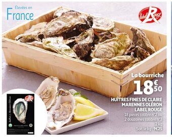 Auchan Huîtres Fines De Claire Marennes Oléron offre