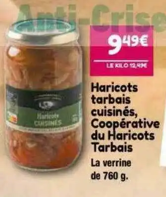 Haricots tarbais cuisinés, coopérative du haricots tarbais