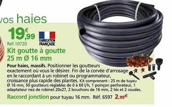 Provence Outillage Kit goutte à goutte 25 m ø 16 mm offre