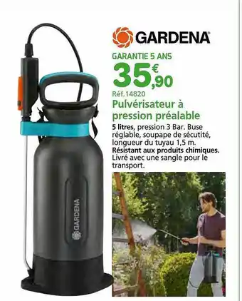 Provence Outillage Pulvérisateur à pression préalable gardena offre
