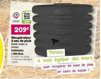 Point Vert Récupérateur à eau de pluie offre