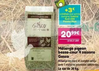 Point Vert Mélange pigeon basse-cour 4 saisons gasco offre