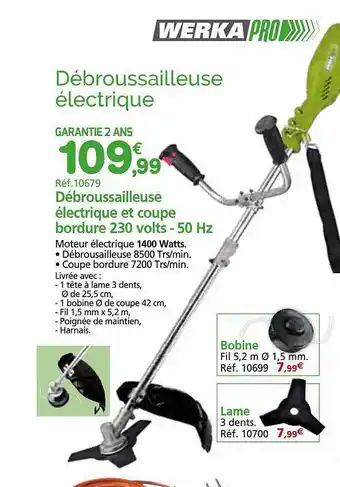 Provence Outillage Débroussailleuse électrique et coupe bordure 230 volts - 50 hz offre