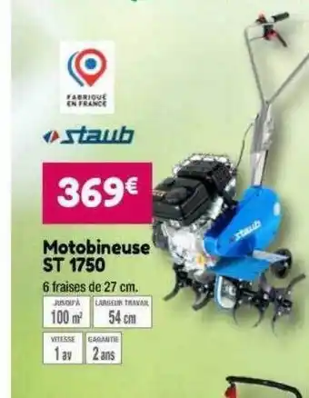 Point Vert Motobineuse st 1750 staub offre