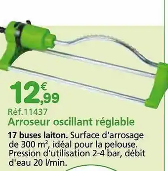 Provence Outillage Arroseur oscillant réglable offre