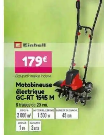 Point Vert Motobineuse électrique gc-rt 1545 m einhell offre