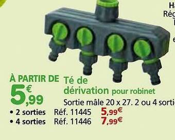 Provence Outillage Té de dérivation pour robinet offre