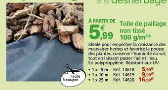 Provence Outillage Toile de paillage non tissé 100 g-m² offre