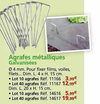 Provence Outillage Agrafes métalliques galvanisées offre