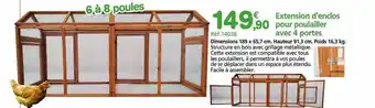 Provence Outillage Extension d'enclos pour poulailler avec 4 portes offre