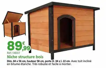 Niche structure bois
