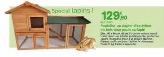 Provence Outillage Poulailler ou clapier d'extérieur en bois pour poule ou lapin offre