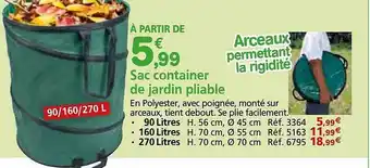 Provence Outillage Sac container de jardin pliable offre
