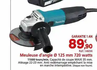 Provence Outillage Meuleuse d'angle ø 125 mm 720 watts makita offre
