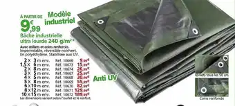 Provence Outillage Bâche industrielle ultra lourde 240 g-m² offre