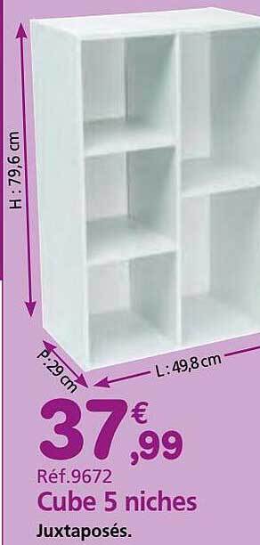 Provence Outillage Cube 5 niches offre