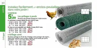 Les grillages à poule, grillage carré