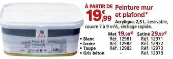 Provence Outillage Peinture mur et plafond jafep offre