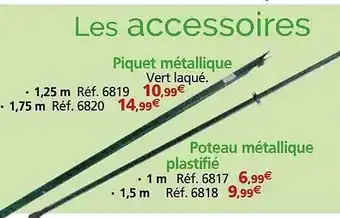 Provence Outillage Piquet métallique, poteau métallique plastifié offre