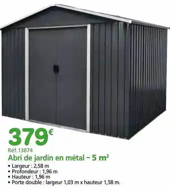 Provence Outillage Abri de jardin en métal - 5 m² offre
