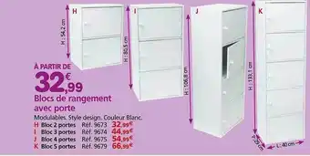Blocs de rangement avec porte