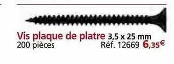 Provence Outillage Vis plaque de platre offre
