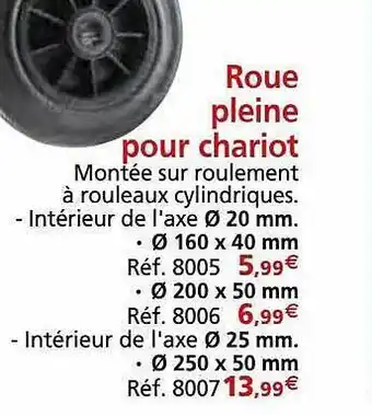 Provence Outillage Roue pleine pour chariot offre