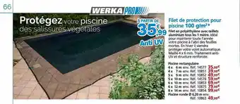 Provence Outillage Filet de protection pour piscine 100 g-m² werka pro offre