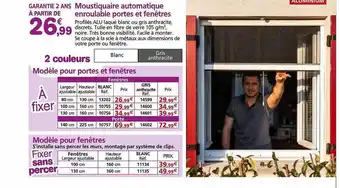 Provence Outillage Moustiquaire automatique enroulable portes et fenêtres offre