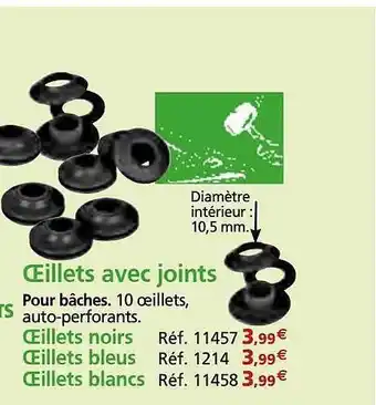 Ćillets avec joints
