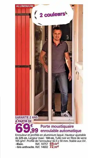 Provence Outillage Porte moustiquaire enroulable automatique offre