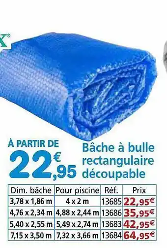 Provence Outillage Bâche à bulle rectangulaire découpable offre