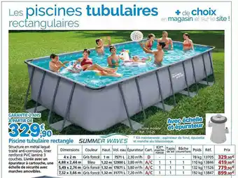 Provence Outillage Piscine tubulaire rectangle summer waves offre