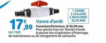 Provence Outillage Vanne d'arrêt offre