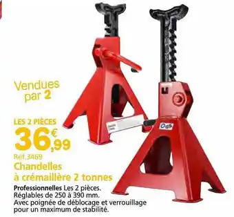 Provence Outillage Chandelles à crémaillère 2 tonnes offre