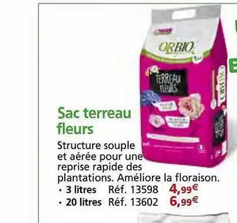 Provence Outillage Sac terreau fleurs orbio offre